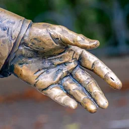 Close-up of Ronald Reagan's hand.
