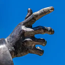 Close-up of Mihály Babits's expressive hand.
