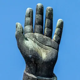 Close-up of Captain Steinmetz's left hand.