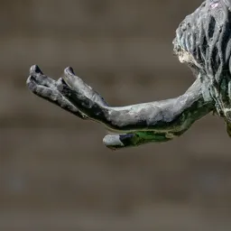 Close-up of Manyi Kiss's hand.