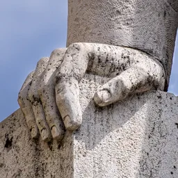 Close-up of Kunó Klebelsberg's right hand.