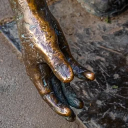 Close-up of Ernő Nemecsek's hand.