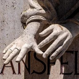 Close-up of Péter Mansfeld's hands.