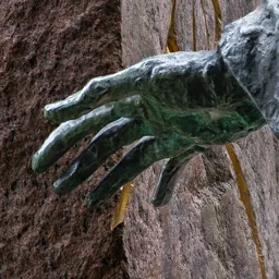 Close-up of Raoul Wallenberg's hand.