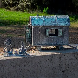 Overview photograph of the Leo and Fred miniature by Mihály Kolodko.